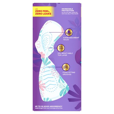 Always Radiant Teen Overnight Menstrual Pads - Size 4 - Unscented - 18ct