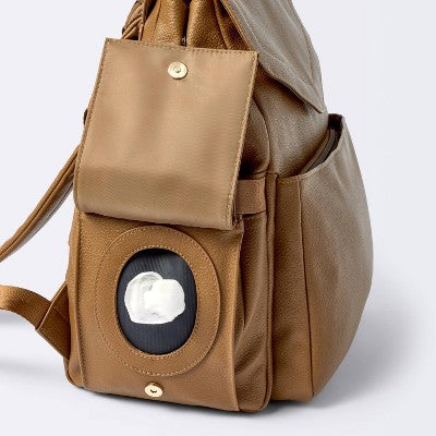 Flap Top Diaper Backpack - Cognac - Cloud Island
