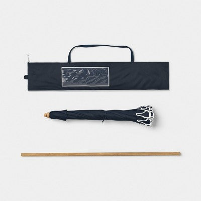 6.5' Double Scallop Valance Outdoor Patio Umbrella - Navy - Threshold designed with Studio McGee (LOCAL PICKUP ONLY)