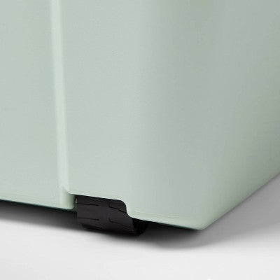 45gal Wheeled Latching Storage Tote Green - Brightroom (LOCAL PICKUP ONLY)