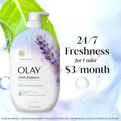 Olay Fresh Radiance Vitamin B3 and Antioxidant Blend Body Wash - Birch Water and Lavender - 35 fl oz