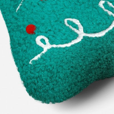 Christmas Tree Throw Pillow Green/Red/White - Wondershop