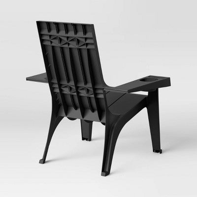Resin Stackable Adirondack Chair Black - Room Essentials (LOCAL PICKUP ONLY)