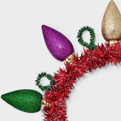 Christmas Lights Tinsel Headband - Multicolor