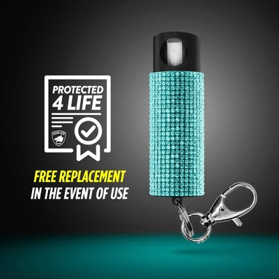 Guard Dog Security Bling It on Pepper Spray 2pk Glow-In-The-Dark 16' Distance Teal and Mermaid: Protection for Women, Camping