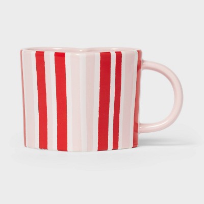 15 fl oz Stoneware Heart Handle Mug - Spritz
