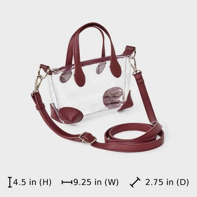 Game Day Clear Pouchette Crossbody Bag - Wild Fable Maroon