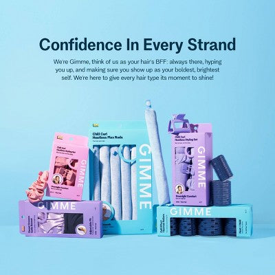 Gimme Beauty Chill Curl Heatless Styling Set - Short & Fine Hair - 4ct