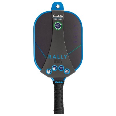Franklin Sports 15.7'' Rally Traditional Pickleball Paddle - Blue/Green: Polypropylene Core