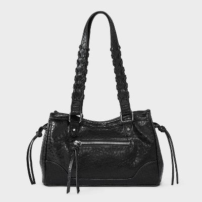 Whipstitch Handle Satchel Bag - Wild Fable with Olivia Dayton Black