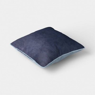 18"x18" Square Outdoor Throw Pillow Coffee/Navy Blue - Threshold