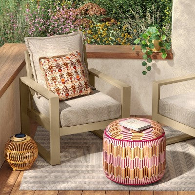2pc Natural Weave Deep Seat Outdoor Cushion Set Ivory - Threshold (LOCAL PICKUP ONLY)