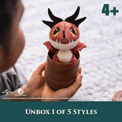 DreamWorks Dragons How to Train Your Dragon, Mini Surprise Dragons Plush Toys, 3" Mystery Dragon Plushies (Unbox 1 of 5 Styles)