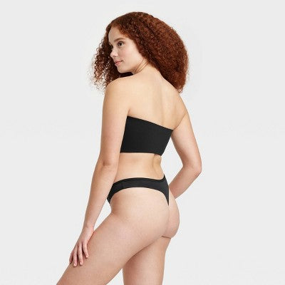 Women's Micro-Mesh Thong Underwear - Auden Black S
