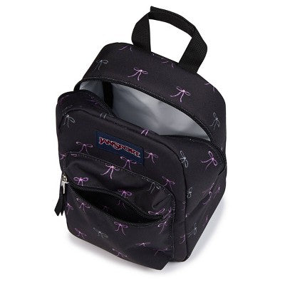 JanSport Big Break Dual Compartment Lunch Bag - Black: 100% Recycled PET Material