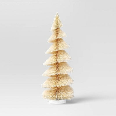 16" Christmas Spiral Sisal Tree White Flock - Wondershop