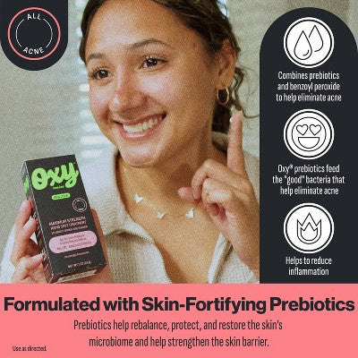 Oxy Rapid Maximum Strength 10% Benzoyl Peroxide Acne Spot Treatment Cream For Face & Body - 1oz