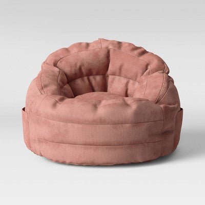 Settle In Kids' Bean Bag Chair Rose - Pillowfort: Toddler Seat, Indoor Use, Polystyrene Beads, Handle & Pocket (LOCAL PICKUP ONLY)