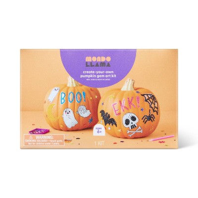 Halloween Craft Gem Art Pumpkin Decorating Kit - Mondo Llama
