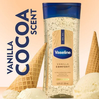 Vaseline Comfort Moisturizing Gel Body Oil Vanilla - 6.8oz
