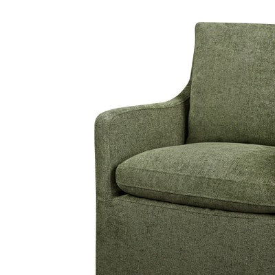 Spruce&Spring Dining Arm Chair with Caster Wheels Fabric Fully Assembled, Single, Green, Fabric (LOCAL PICKUP ONLY)