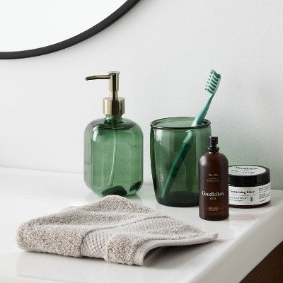 Recycled Glass Soap Pump Green - Threshold