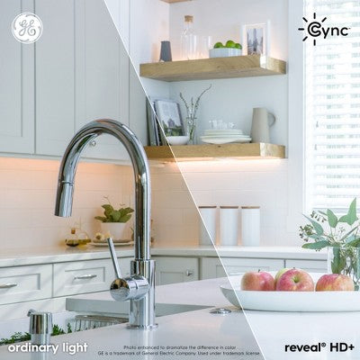GE 3pk Cync Reveal Full Color A19