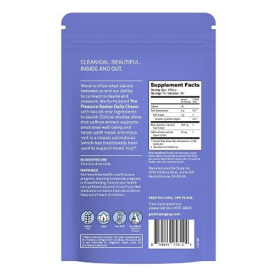 good.clean.goop wellness The Pleasure Seeker Daily Vegan Chews with Saffron and Maca Root Extracts - 30ct