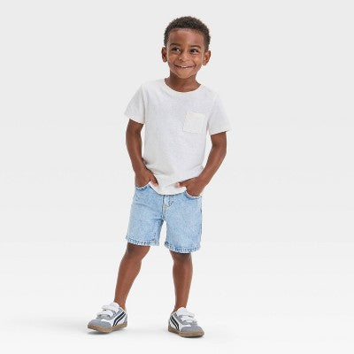 Toddler Boys' Button Front Pocket Denim Shorts 18M