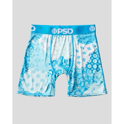 PSD Men's Paisley Print Briefs - Blue/Cream XXL