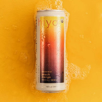 Hiyo Non-Alcoholic Peach Mango Organic Social Tonic - 4pk/12 fl oz Cans
