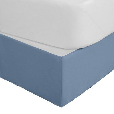 Martex Inverted Pleat Blue Queen Bed Skirt