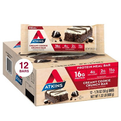 Atkins Creamy Cookie Crunch Meal Bar - 5pk