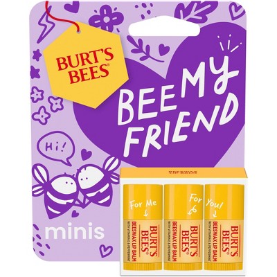 Burt's Bees Bee My Friend Valentines Day Beeswax Mini Lip Balm - 0.147oz/3pk