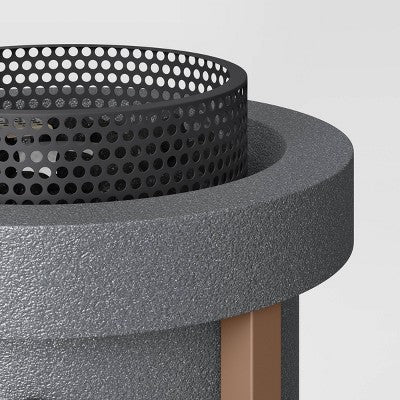 1lb Column Propane Fire Pit Gray - Threshold (LOCAL PICKUP ONLY)