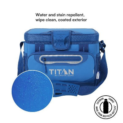 Titan by Arctic Zone Deep Freeze Zipperless Hardbody 12 Cans/8 qt Cooler - Cerulean Blue