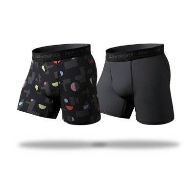 Pair of Thieves Men's Neon Super Fit Boxer Briefs 2pk - Neon L