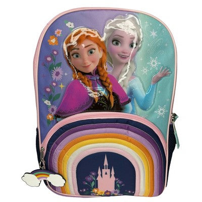 Disney Frozen Anna & Elsa 16" School Backpack with a Large Front Pocket, Girls