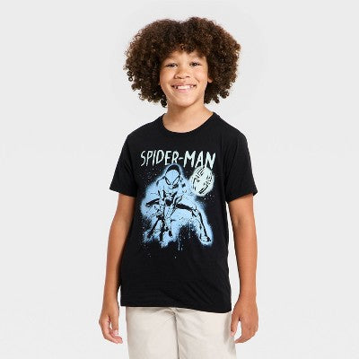 Boys' Marvel Spider-Man Graphic T-Shirt - Black S