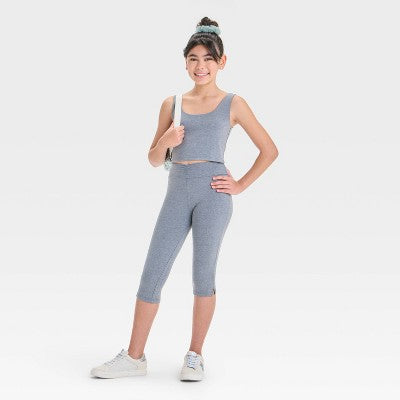 Girls' Square Neck Tank Top - art class Heather Gray M