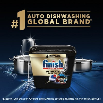 Finish Ultimate Dishwasher Detergent Tabs with CycleSync Technology - 52ct