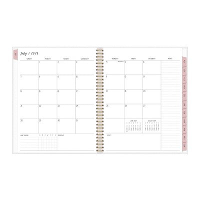 Ivory Paper Co. 2024-25 Weekly/Monthly Planner 11"x8.5" Wirebound Frosted Charley: Adult Stationery, July-June Calendar