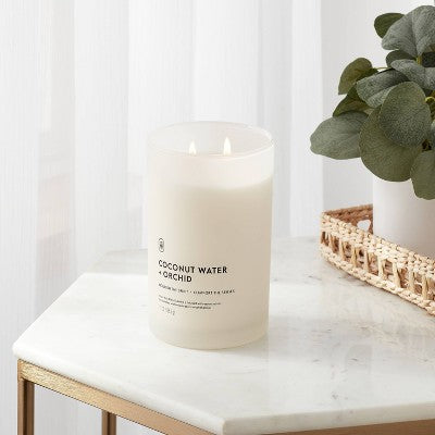 2 Wick Glass Coconut and and Orchid Jar Candle 19oz - Threshold