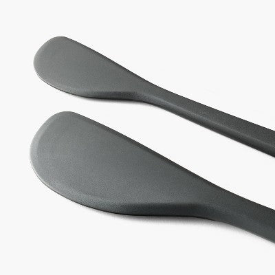 2pc Silicone Spatula Set Dark Gray - Figmint: Kitchen Utensil Set, Dishwasher-Safe, Adult Cooking Tools