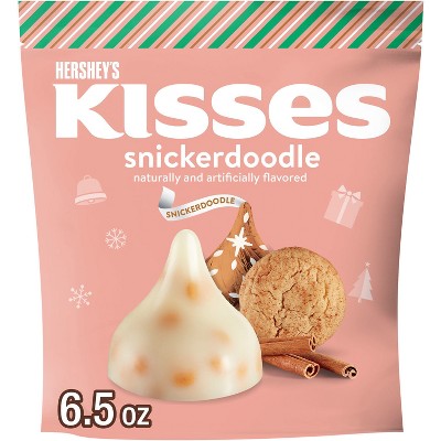 HERSHEY'S KISSES Christmas Candy Chocolate Snickerdoodle Cookies Stand Up Pouch - 6.5oz