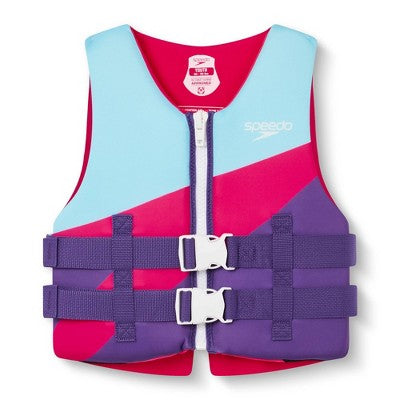 Speedo Junior Kids' Life Jacket Vest - Wave/Punch Pink Youth Jacket (Size by Weight)