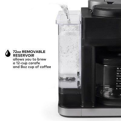 Keurig K-Duo Hot & Iced Single-Serve & Carafe Coffee Maker Black: Electric Drip Coffee Pot, 72 oz Capacity