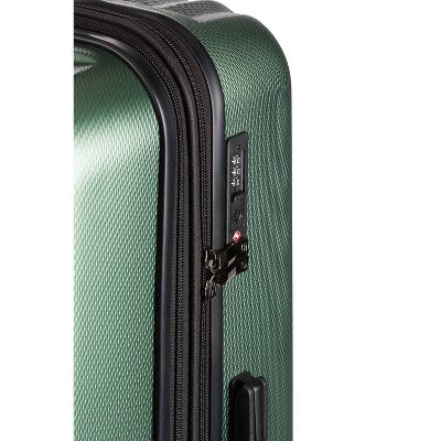 SWISSGEAR Energie Hardside Large Checked Spinner Suitcase - Green: Expandable