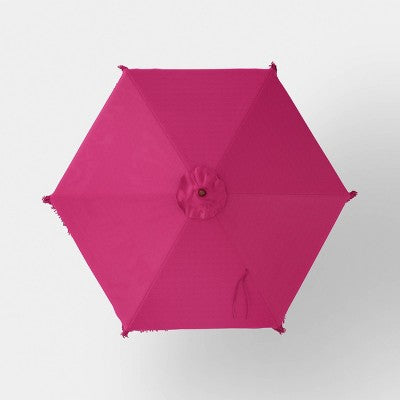 7.5" Round Fringe Valance Outdoor Patio Umbrella Rose Pink - Threshold (LOCAL PICKUP ONLY)