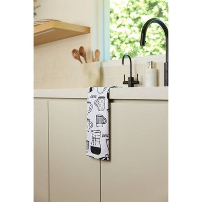 Geometry Kitchen Tea Towel Brewed